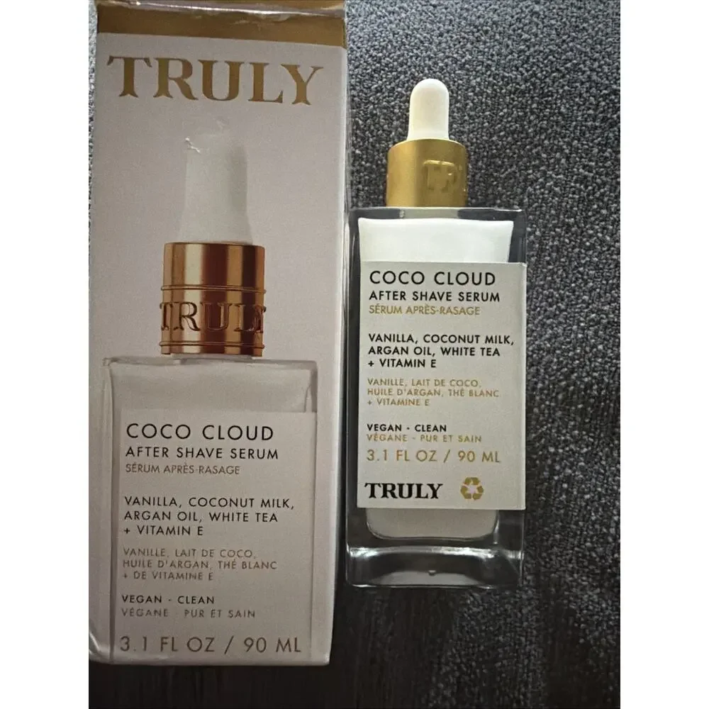 TRULY Coco Cloud After Shave Serum 3.1 fl oz/90 mL Vegan Clean Unisex